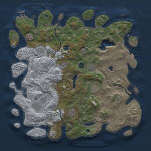 Thumbnail Rust Map: Procedural Map, Size: 4250, Seed: 2104764625, 15 Monuments