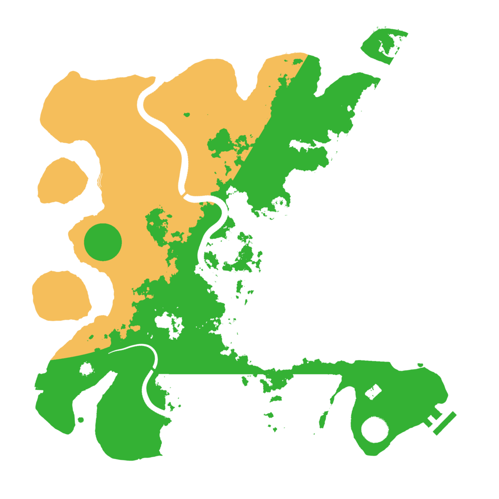 Biome Rust Map: Procedural Map, Size: 3500, Seed: 49131492