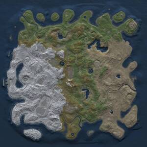 Thumbnail Rust Map: Procedural Map, Size: 4500, Seed: 1896, 15 Monuments