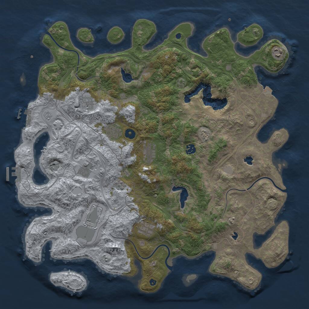 Rust Map: Procedural Map, Size: 4500, Seed: 1896, 15 Monuments