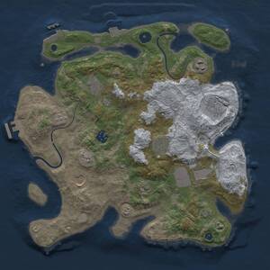 Thumbnail Rust Map: Procedural Map, Size: 3500, Seed: 41226624, 15 Monuments