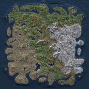 Thumbnail Rust Map: Procedural Map, Size: 5002, Seed: 1419273627, 17 Monuments