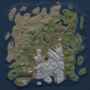 Thumbnail Rust Map: Procedural Map, Size: 4800, Seed: 46208455, 17 Monuments