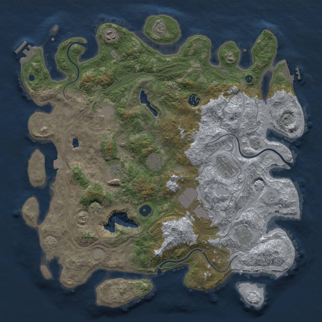 Rust Map: Procedural Map, Size: 4250, Seed: 19042025, 15 Monuments