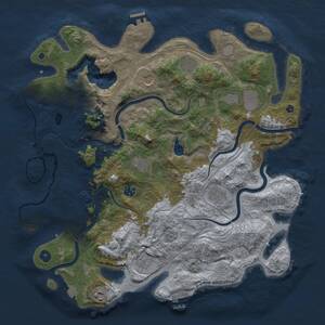 Thumbnail Rust Map: Procedural Map, Size: 4250, Seed: 1073861039, 16 Monuments