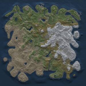 Thumbnail Rust Map: Procedural Map, Size: 4500, Seed: 46504132, 17 Monuments
