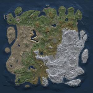 Thumbnail Rust Map: Procedural Map, Size: 4500, Seed: 158421117, 15 Monuments