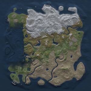 Thumbnail Rust Map: Procedural Map, Size: 4500, Seed: 117543184, 17 Monuments