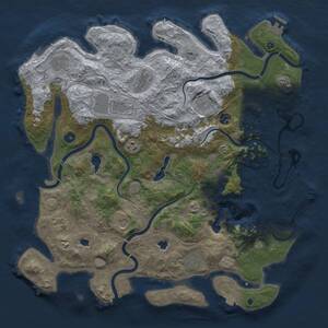 Thumbnail Rust Map: Procedural Map, Size: 4500, Seed: 1510799343, 17 Monuments