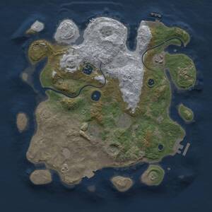 Thumbnail Rust Map: Procedural Map, Size: 3250, Seed: 2042735951, 11 Monuments