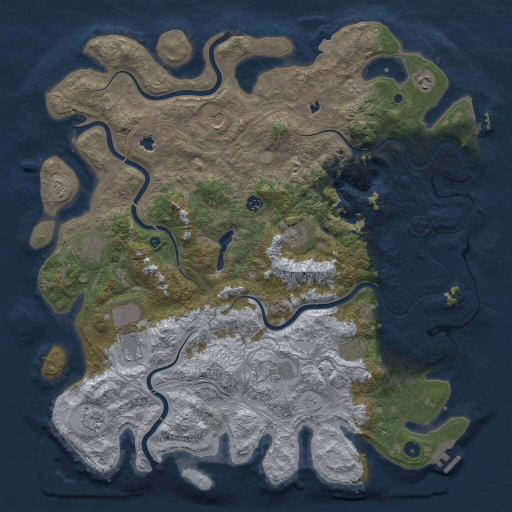 Rust Map: Procedural Map, Size: 4750, Seed: 522267425, 16 Monuments