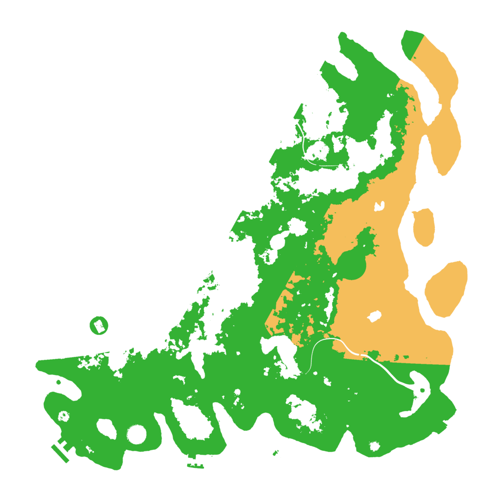 Biome Rust Map: Procedural Map, Size: 4500, Seed: 839924505