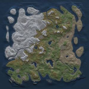 Thumbnail Rust Map: Procedural Map, Size: 4500, Seed: 839924505, 15 Monuments