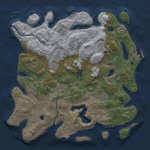 Thumbnail Rust Map: Procedural Map, Size: 4000, Seed: 224084192, 15 Monuments