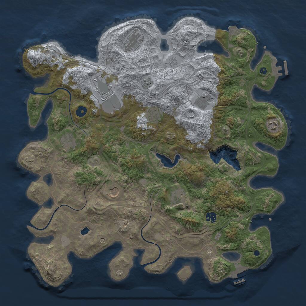 Rust Map: Procedural Map, Size: 4250, Seed: 159263, 16 Monuments