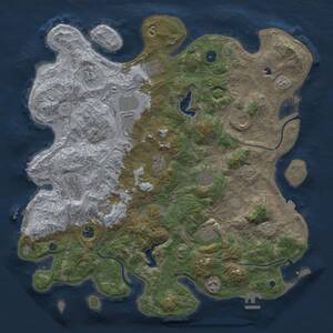 Thumbnail Rust Map: Procedural Map, Size: 4450, Seed: 55552, 17 Monuments