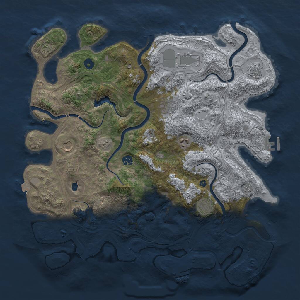 Rust Map: Procedural Map, Size: 4333, Seed: 3042025, 14 Monuments