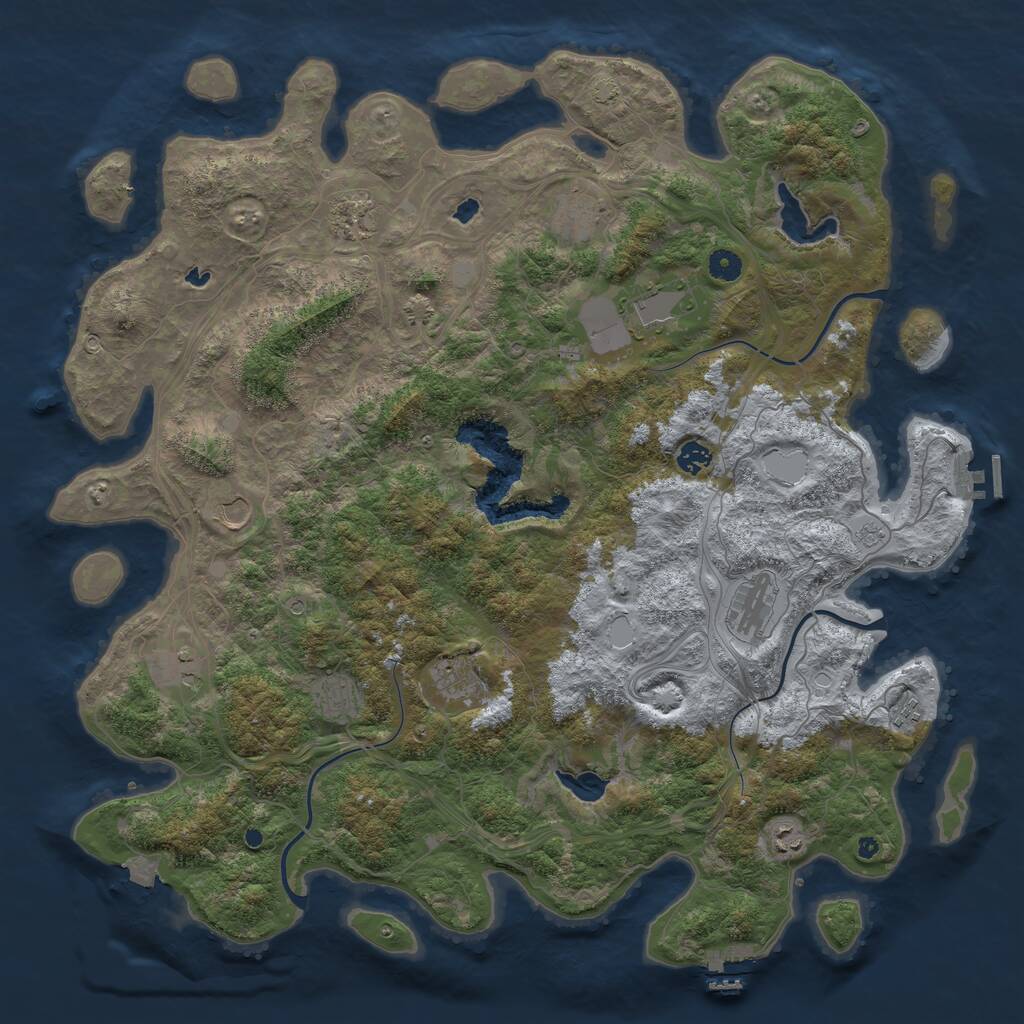 Rust Map: Procedural Map, Size: 4750, Seed: 902107449, 17 Monuments