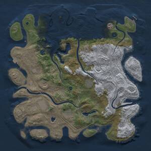 Thumbnail Rust Map: Procedural Map, Size: 4300, Seed: 263453, 16 Monuments