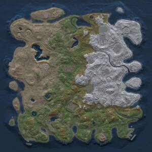 Thumbnail Rust Map: Procedural Map, Size: 4500, Seed: 1222815794, 16 Monuments