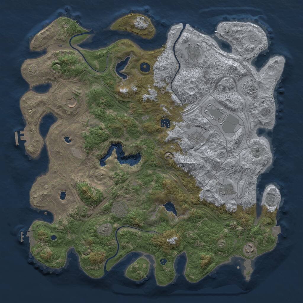 Rust Map: Procedural Map, Size: 4500, Seed: 146638734, 16 Monuments