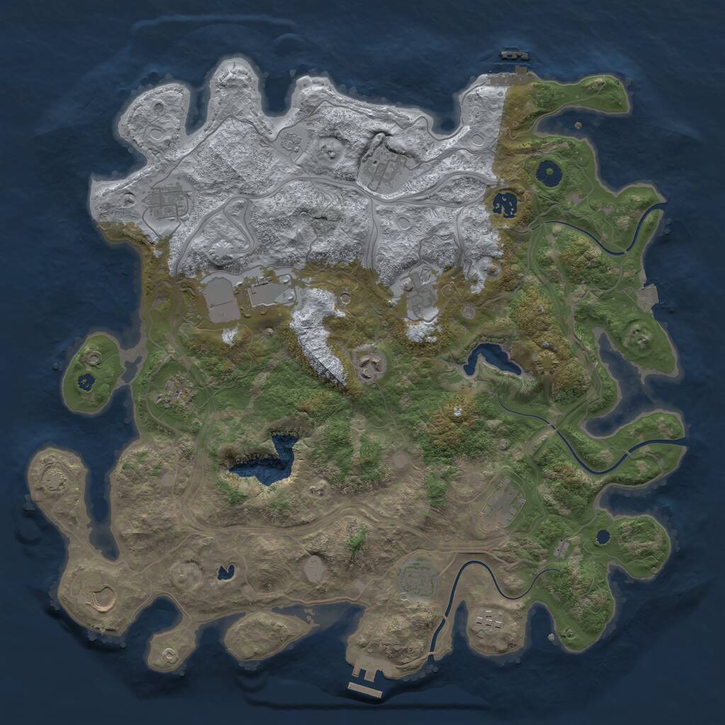 Rust Map: Procedural Map, Size: 4250, Seed: 2097060531, 17 Monuments