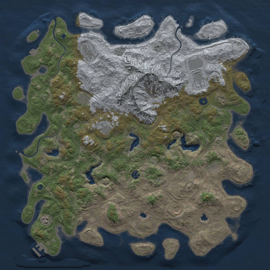 Rust Map: Procedural Map, Size: 5000, Seed: 2485959, 15 Monuments