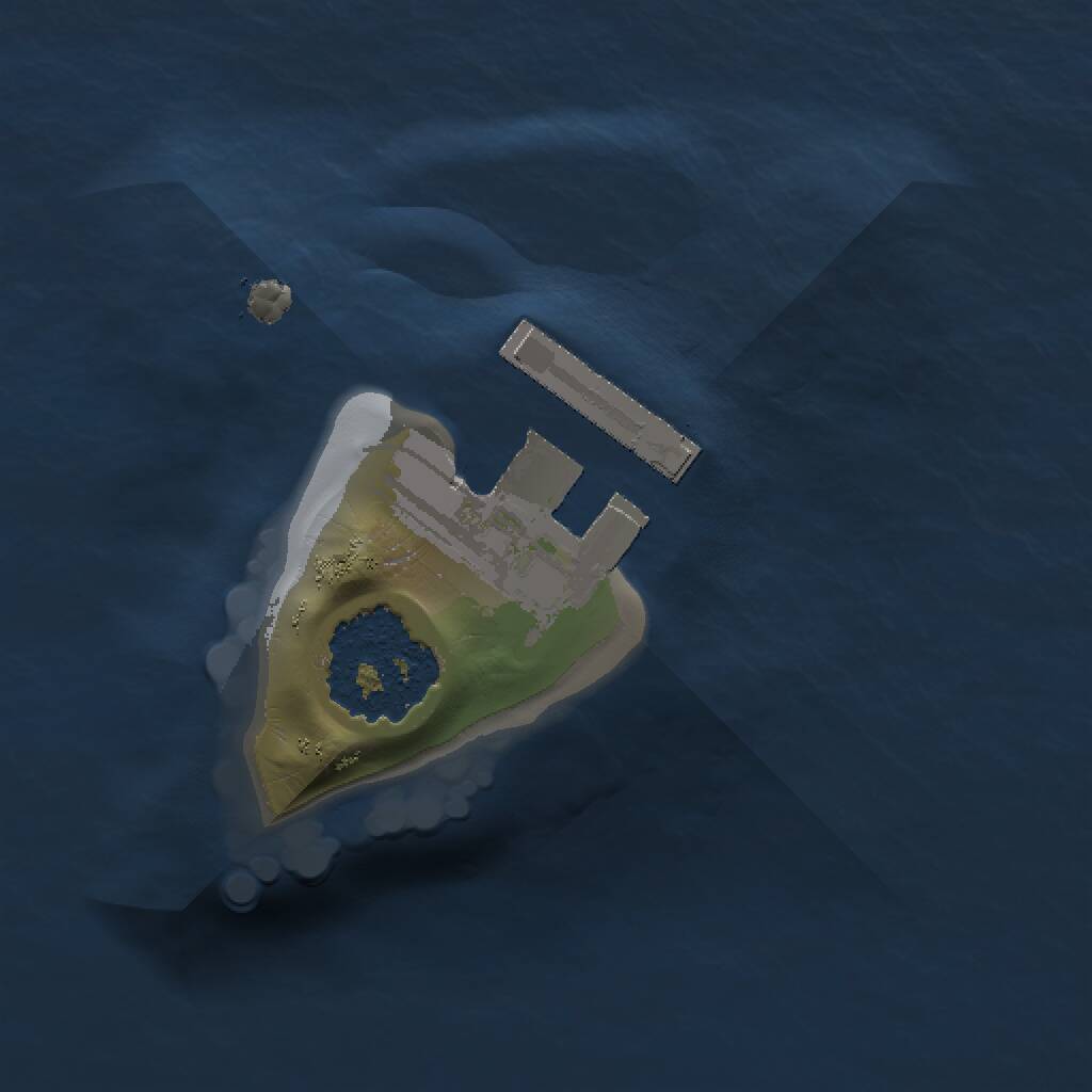 Rust Map: Procedural Map, Size: 1000, Seed: 49990, 2 Monuments