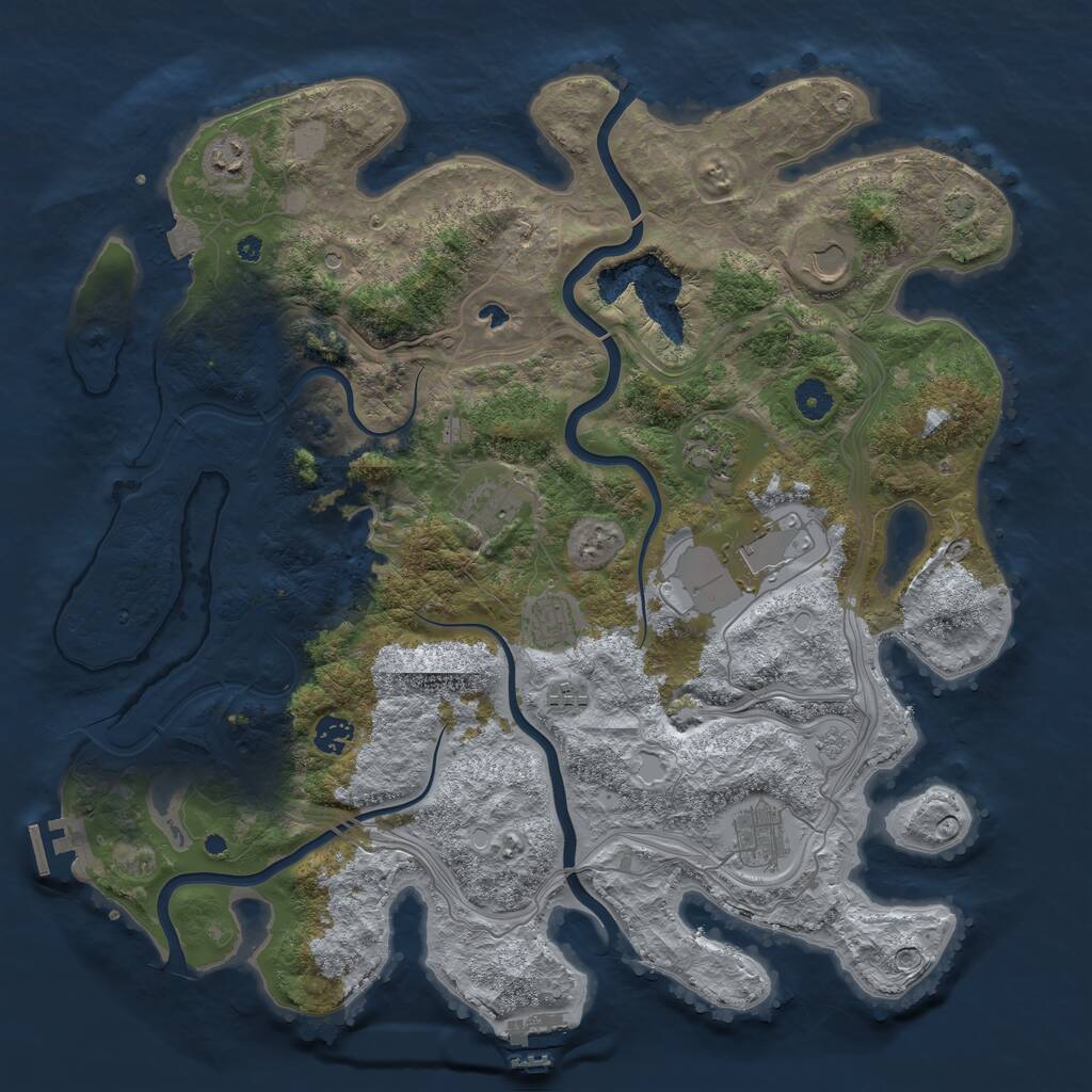 Rust Map: Procedural Map, Size: 4250, Seed: 923645, 15 Monuments