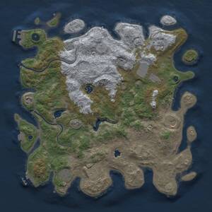 Thumbnail Rust Map: Procedural Map, Size: 4000, Seed: 638827, 14 Monuments