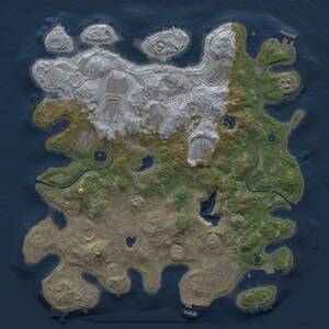 Thumbnail Rust Map: Procedural Map, Size: 4000, Seed: 276099913, 16 Monuments