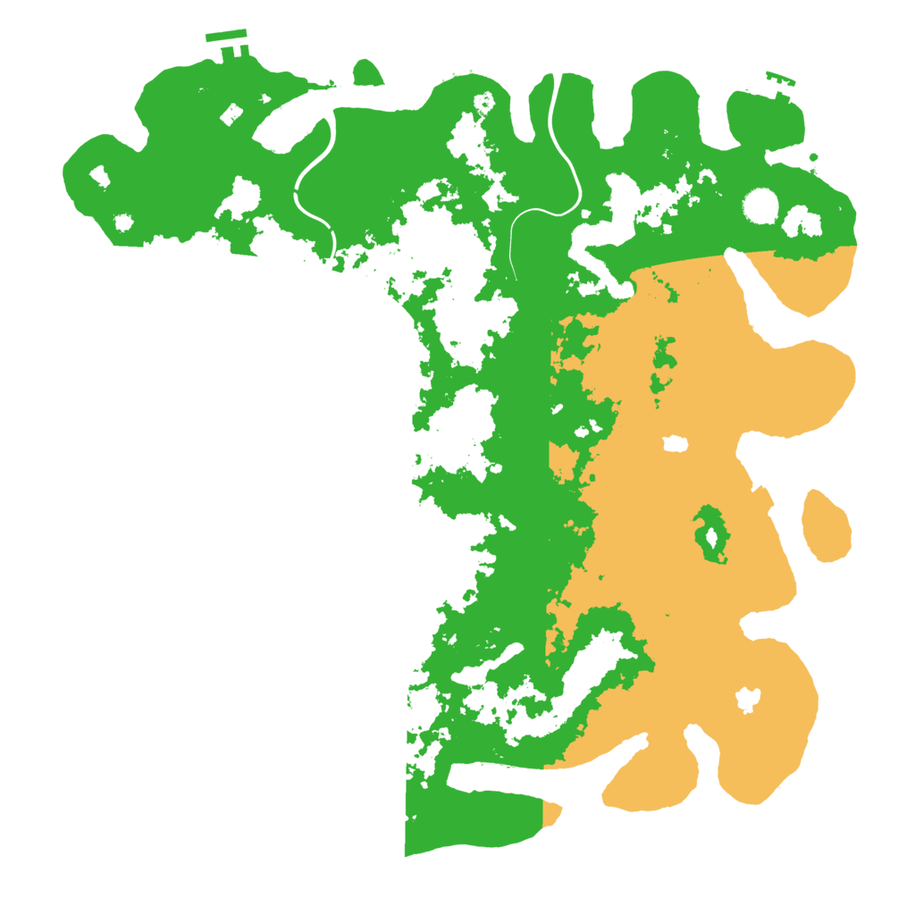 Biome Rust Map: Procedural Map, Size: 4500, Seed: 850234521