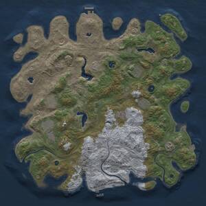 Thumbnail Rust Map: Procedural Map, Size: 4500, Seed: 70200644, 15 Monuments