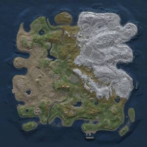 Thumbnail Rust Map: Procedural Map, Size: 4000, Seed: 3042025, 14 Monuments