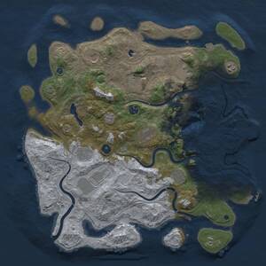Thumbnail Rust Map: Procedural Map, Size: 4250, Seed: 2004317939, 16 Monuments