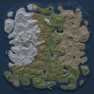 Thumbnail Rust Map: Procedural Map, Size: 5000, Seed: 94844231, 17 Monuments