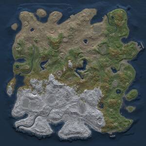 Thumbnail Rust Map: Procedural Map, Size: 4500, Seed: 1803399309, 15 Monuments