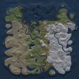 Thumbnail Rust Map: Procedural Map, Size: 5000, Seed: 501973647, 17 Monuments