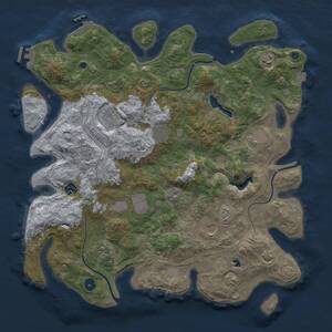 Thumbnail Rust Map: Procedural Map, Size: 4250, Seed: 2010599184, 15 Monuments