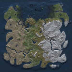 Thumbnail Rust Map: Procedural Map, Size: 5000, Seed: 1729477674, 17 Monuments