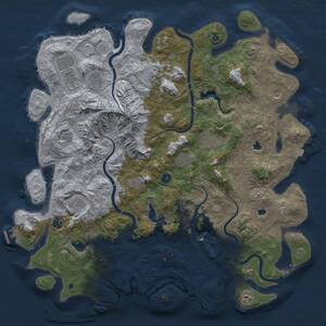 Thumbnail Rust Map: Procedural Map, Size: 5000, Seed: 123584147, 17 Monuments