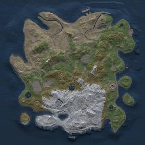 Thumbnail Rust Map: Procedural Map, Size: 3500, Seed: 1807251279, 13 Monuments