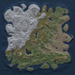 Thumbnail Rust Map: Procedural Map, Size: 4800, Seed: 182004202, 17 Monuments