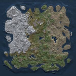 Thumbnail Rust Map: Procedural Map, Size: 4500, Seed: 383907857, 15 Monuments