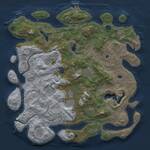 Thumbnail Rust Map: Procedural Map, Size: 4500, Seed: 279916624, 15 Monuments