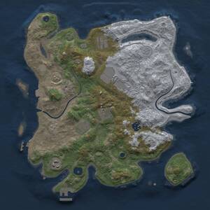 Thumbnail Rust Map: Procedural Map, Size: 3500, Seed: 908882289, 13 Monuments