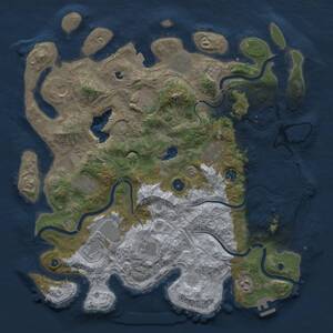 Thumbnail Rust Map: Procedural Map, Size: 4250, Seed: 2126074070, 16 Monuments