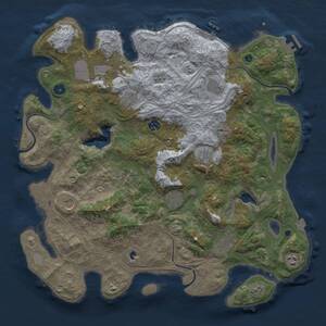 Thumbnail Rust Map: Procedural Map, Size: 4300, Seed: 1318751037, 17 Monuments