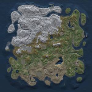 Thumbnail Rust Map: Procedural Map, Size: 4250, Seed: 1051269790, 16 Monuments