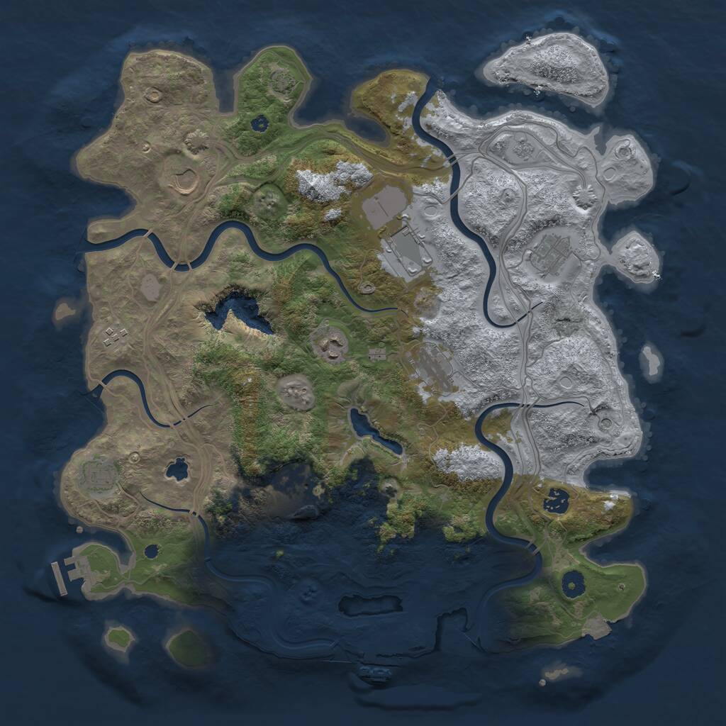 Rust Map: Procedural Map, Size: 4250, Seed: 663452, 15 Monuments